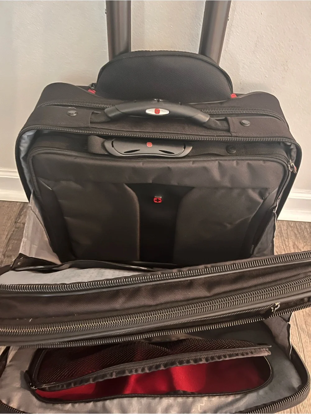 SwissGear Black Laptop Briefcase with Blue Accent